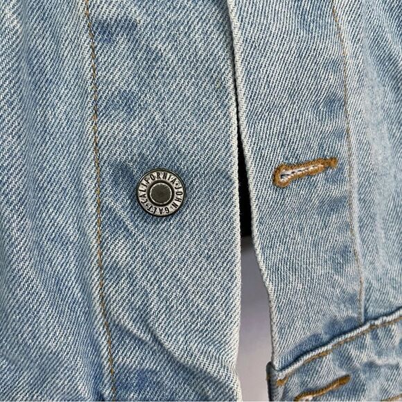 John Galt Brandy Melville Oversized Light Wash Denim Jean Jacket S/M - Picture 6 of 7